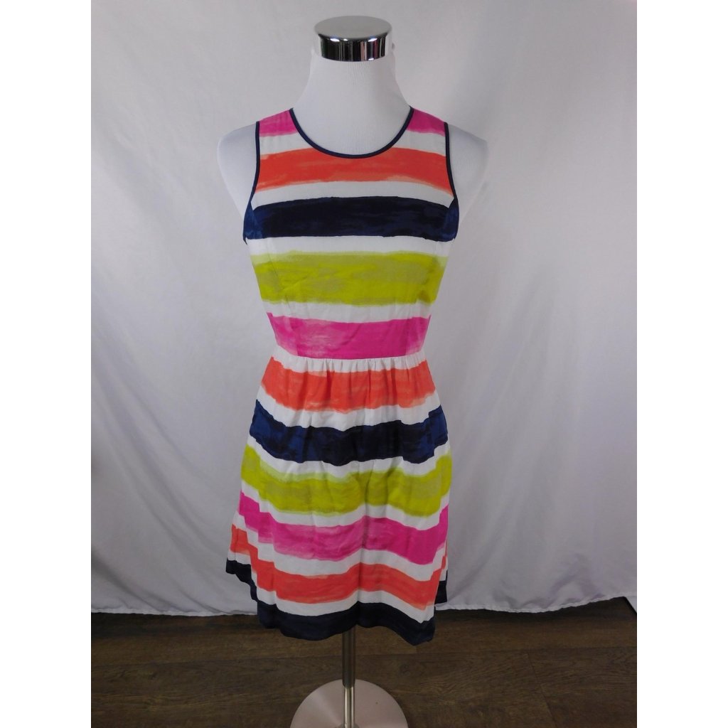 Crown & Ivy Dress Womens 2p Multicolor Striped Sleeveless Fit & Flare Sundress